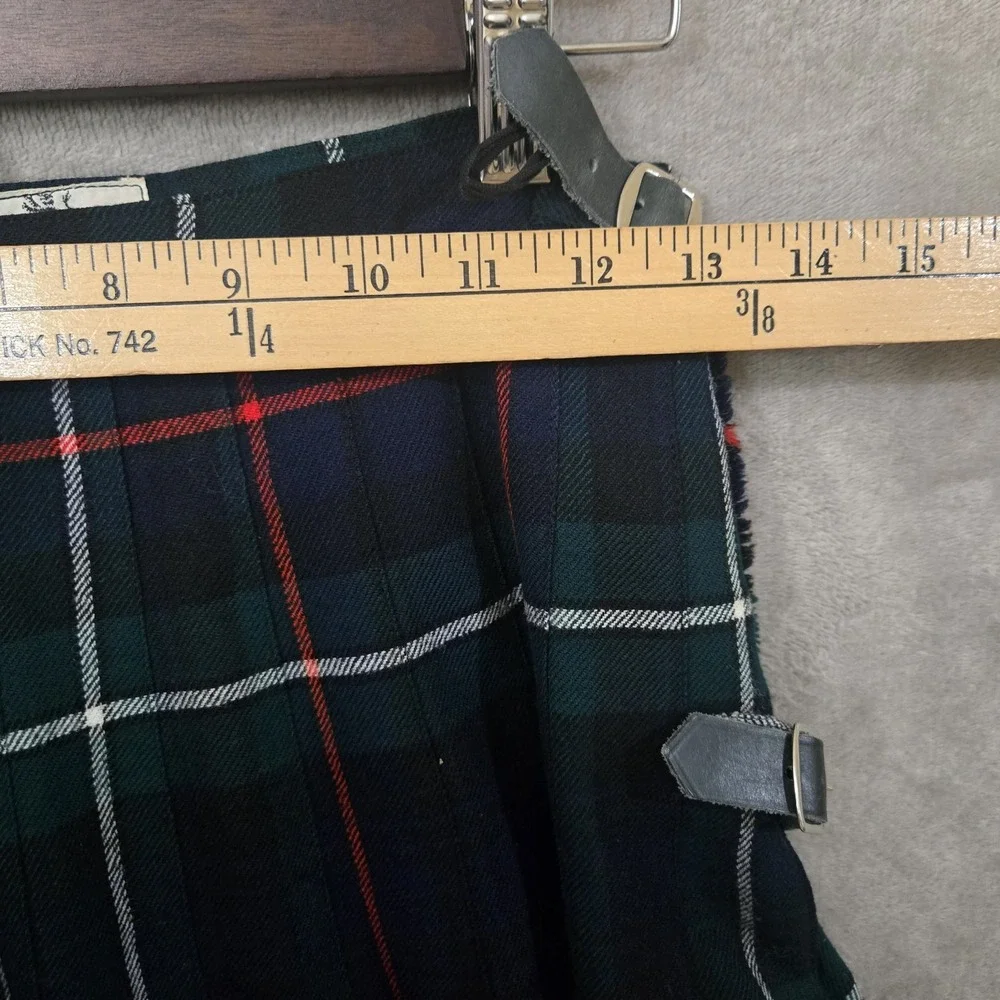 The Scotch House Skirt Womens‎ Size 14 Blue Tartan Plaid Pure Wool Kilt Scotland